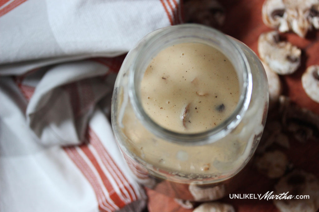 Homemade cream of mushroom soup