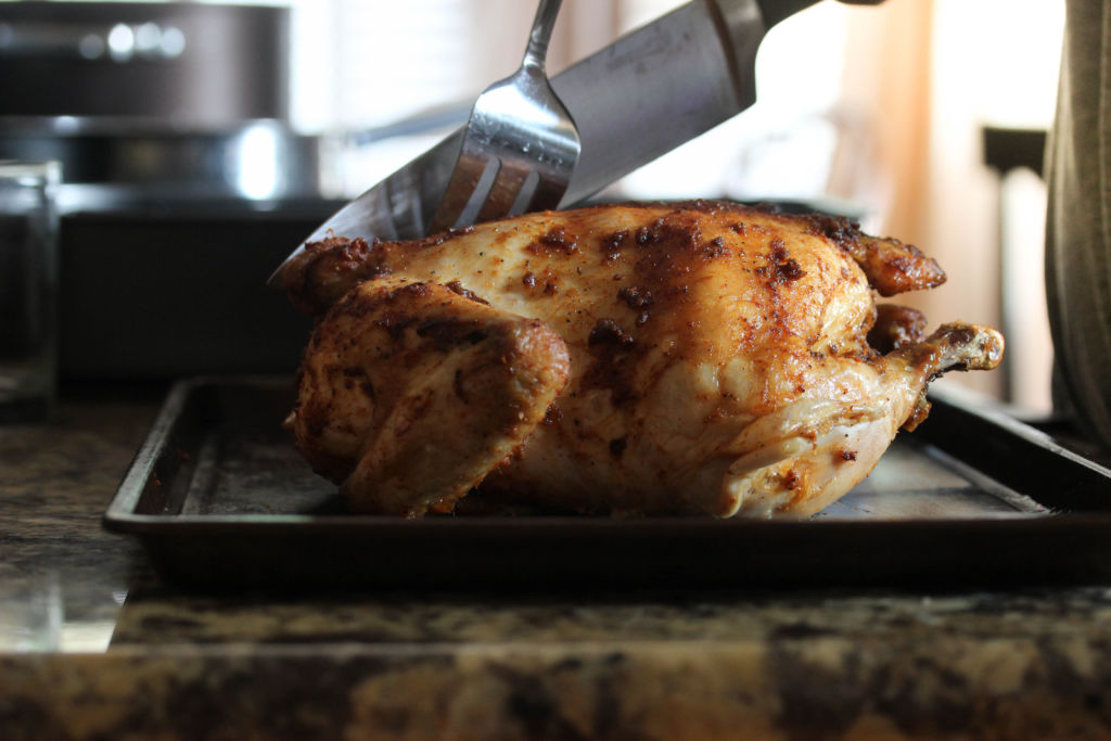 how to cook an oven roasted rotisserie style chicken.